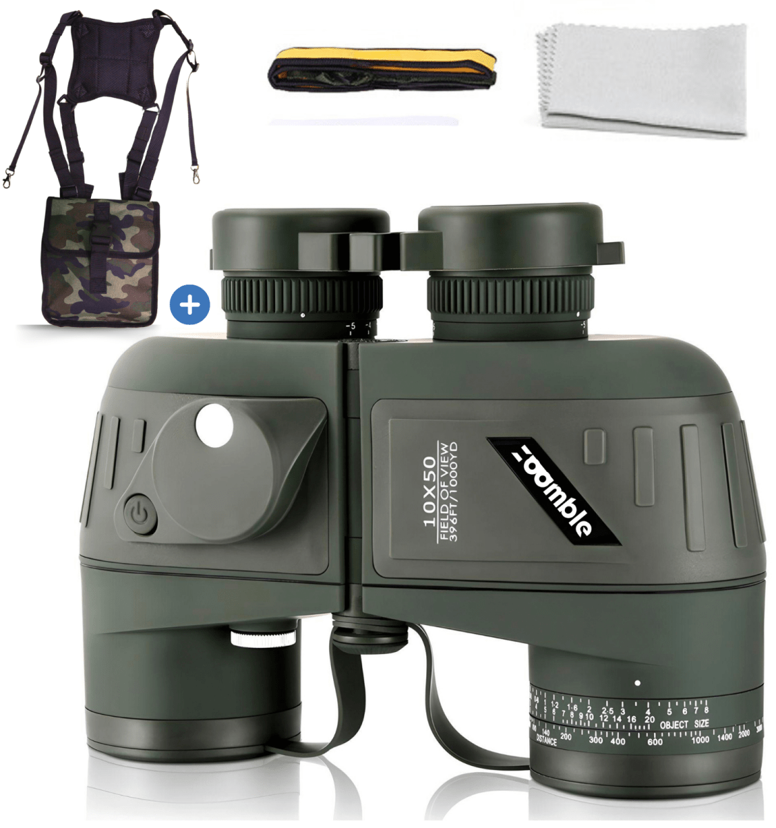 10x50 Binoculars with Rangefinder - Zoomble
