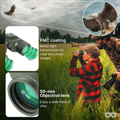 10x50 Binoculars with Rangefinder - Zoomble