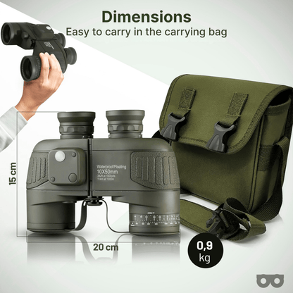 10x50 Binoculars with Rangefinder - Zoomble