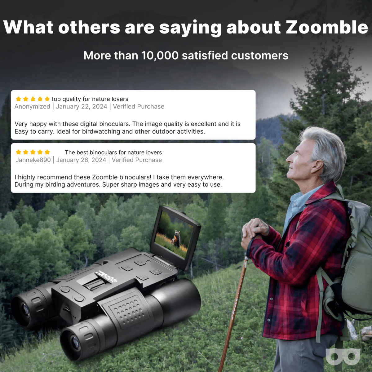 12x32 Digital Binoculars with Camera - Zoomble