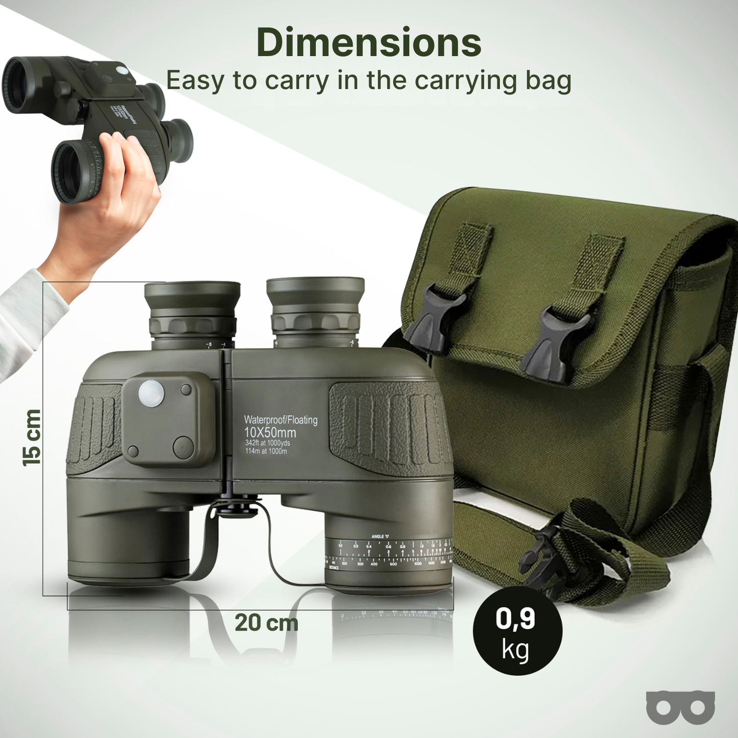 10x50 Binoculars with Rangefinder