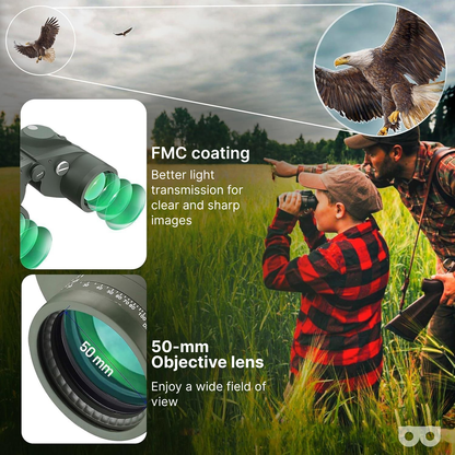 10x50 Binoculars with Rangefinder