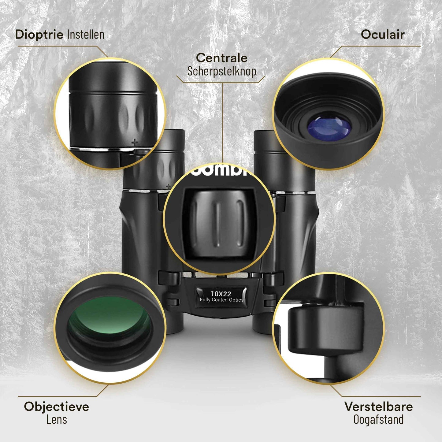 Zoomble Compact 10x22 Binoculars
