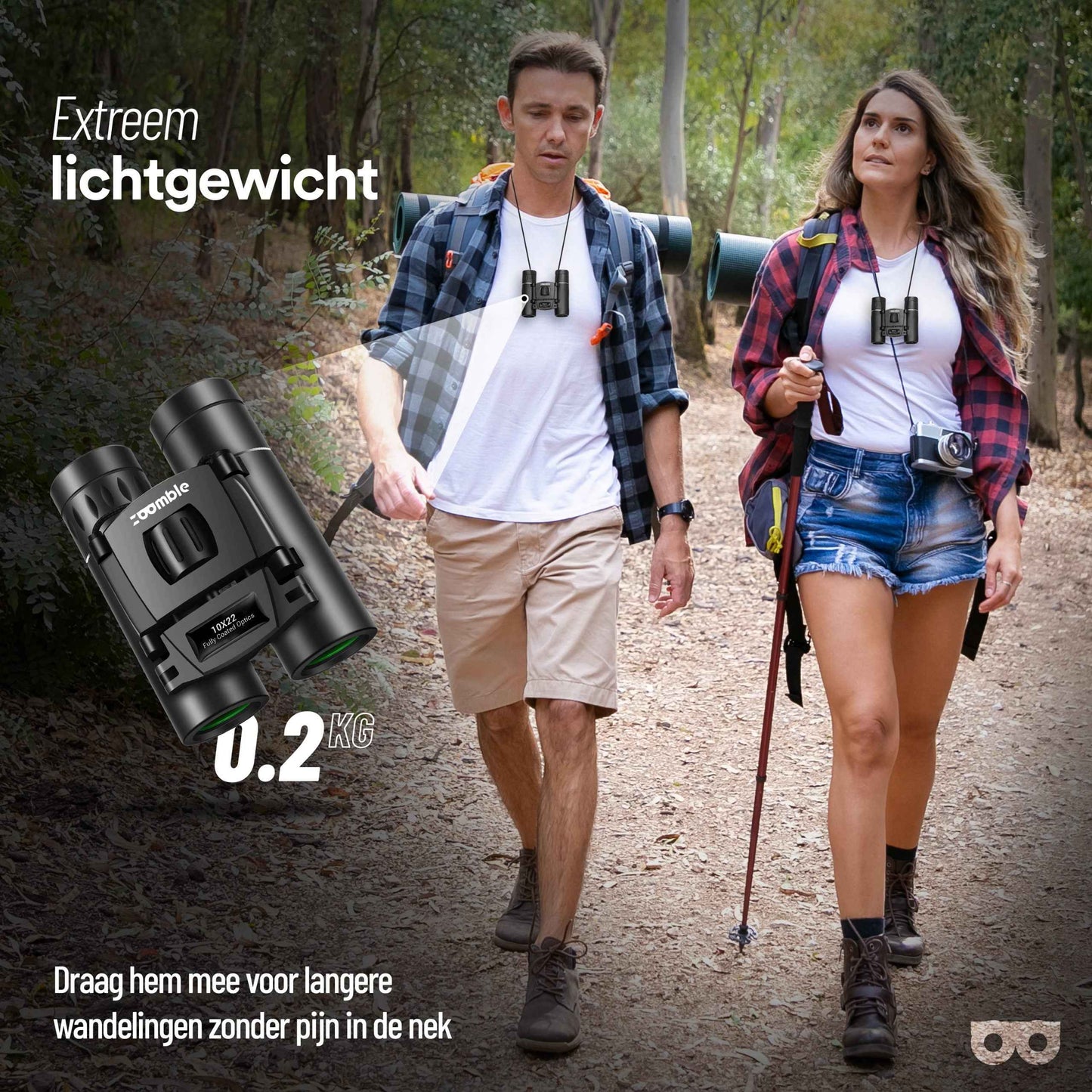 Zoomble Compact 10x22 Binoculars