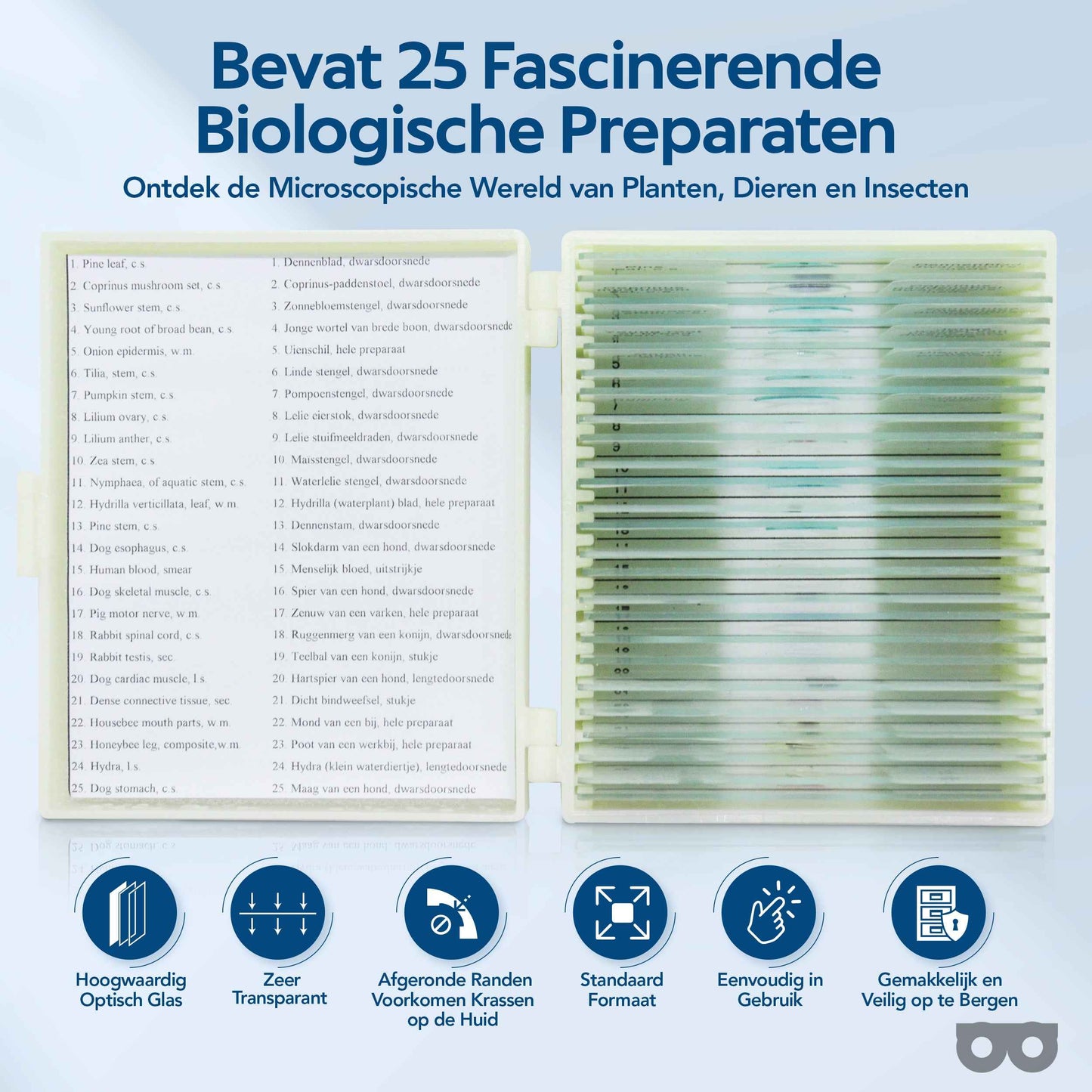 Zoomble Microscope Slide Set – 25 Prepared Specimens