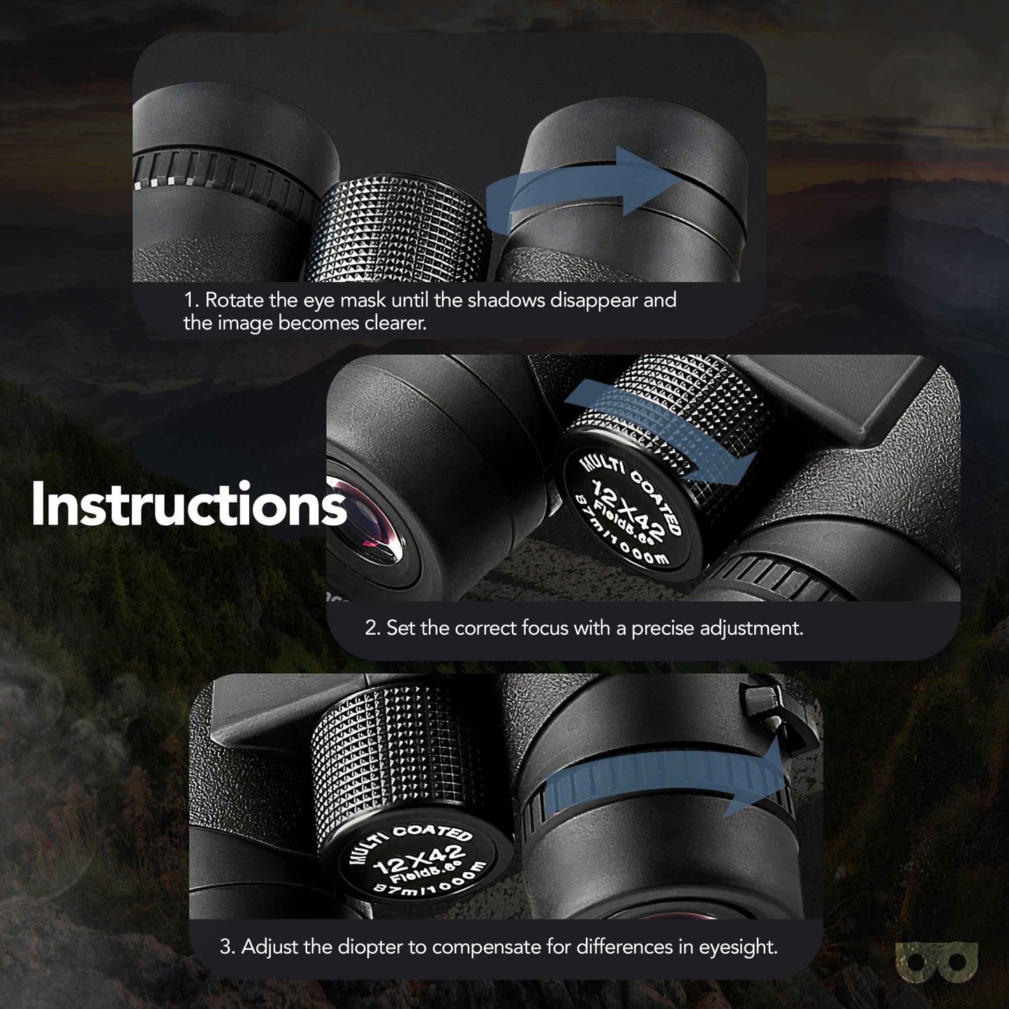 Zoomble Pro 12x42 Binoculars