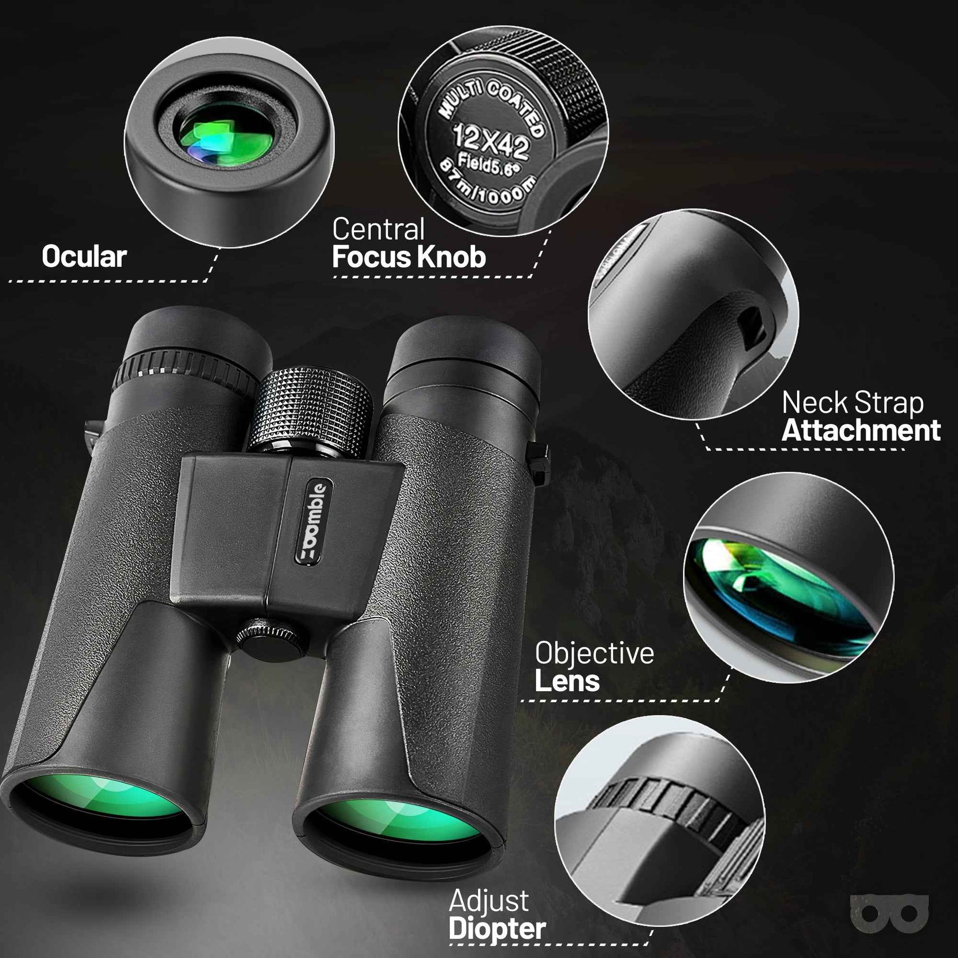 Zoomble Pro 12x42 Binoculars
