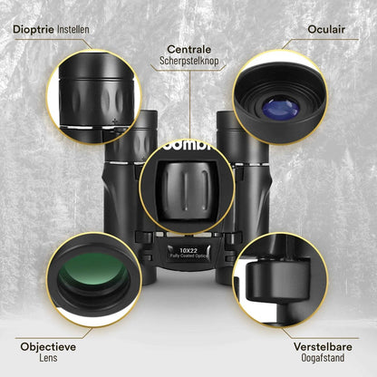 Compact 10x22 Binoculars - Zoomble