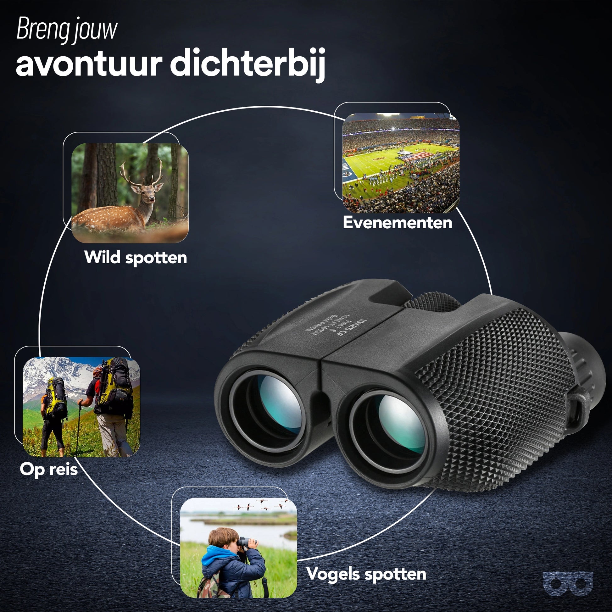 Compact 10x25 Binoculars - Zoomble