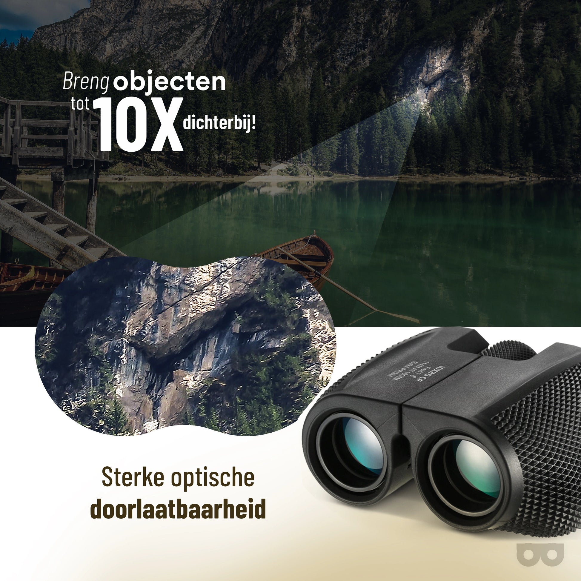 Compact 10x25 Binoculars - Zoomble