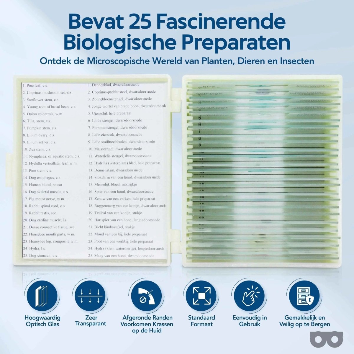 Microscope Slide Set – 25 Prepared Specimens - Zoomble