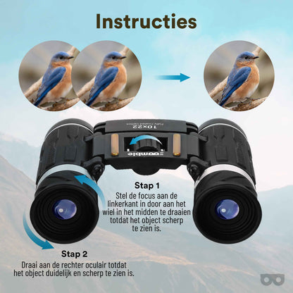 Zoomble Compact 10x22 Binoculars – Built for Birdwatching & Travel